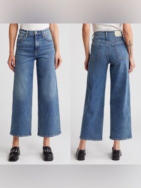 rag & bone Andi High Waist Ankle Wide Leg Jeans in Peggy Size 30